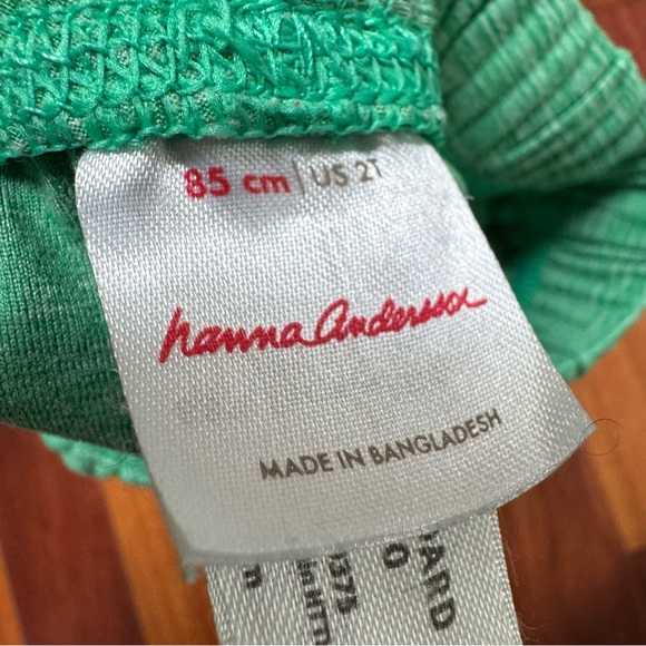 🐸 Hanna Andersson Green Active Kids Joggers - Size 2T - Picture 2 of 4